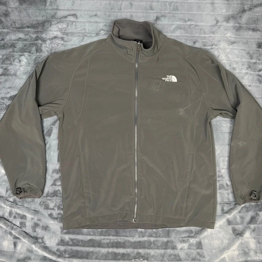 The North Face Mens Apex Bionic Softshell Jacket Grey Large Full Zip Windproof